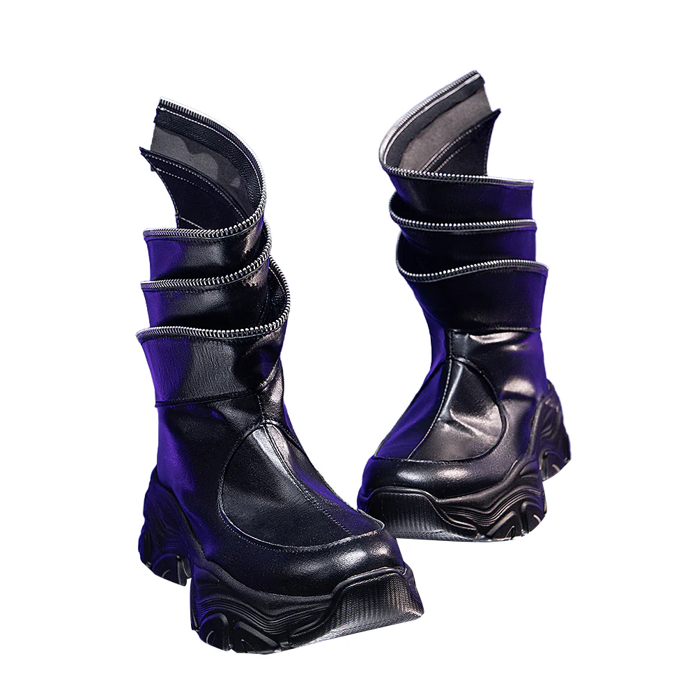DokiDoki Movie Anime KPOP KILLER Cosplay Black Battle Suit BATTLE SERIE Shoes - Image 11