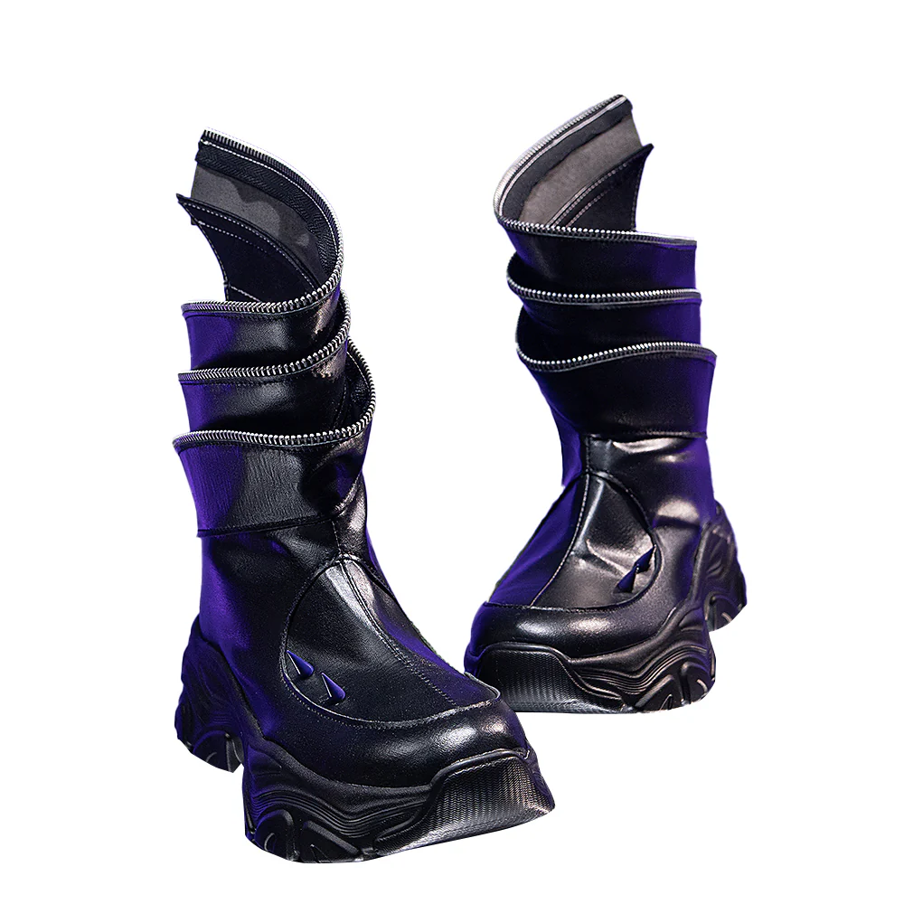 DokiDoki Movie Anime KPOP KILLER Cosplay Black Battle Suit BATTLE SERIE Shoes - Image 6