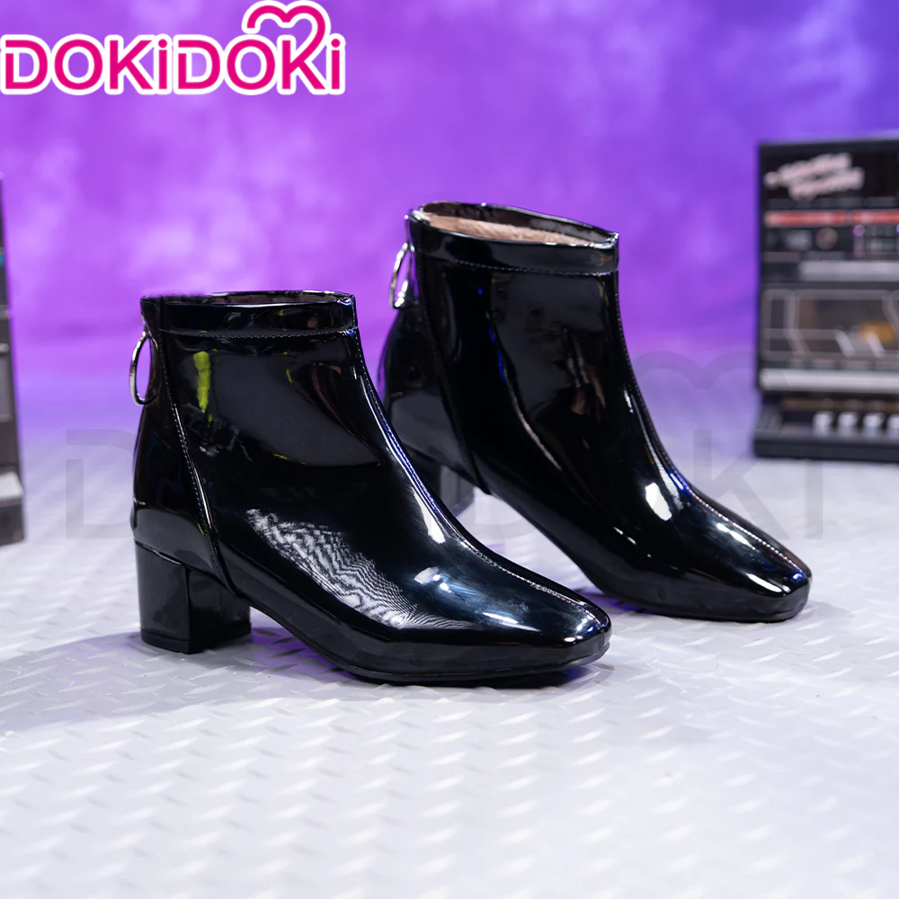 DokiDoki Music Project Cosplay Round 7 Shoes Black High Heels R7 - Image 3