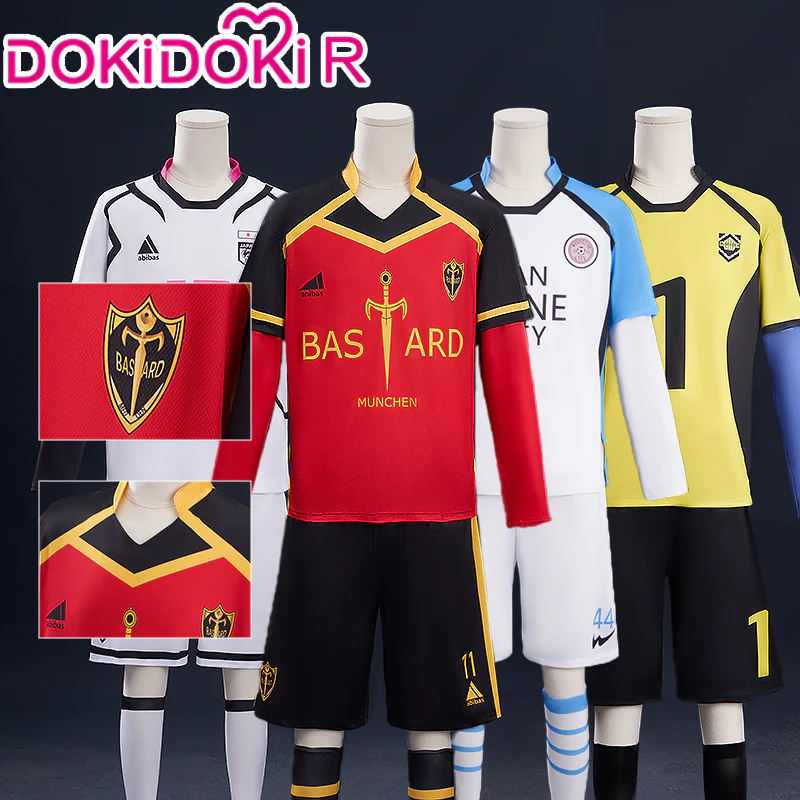 【In Stock】【Size S-2XL】DokiDoki-R Anime Cosplay Black White Red Yellow Blue Costume