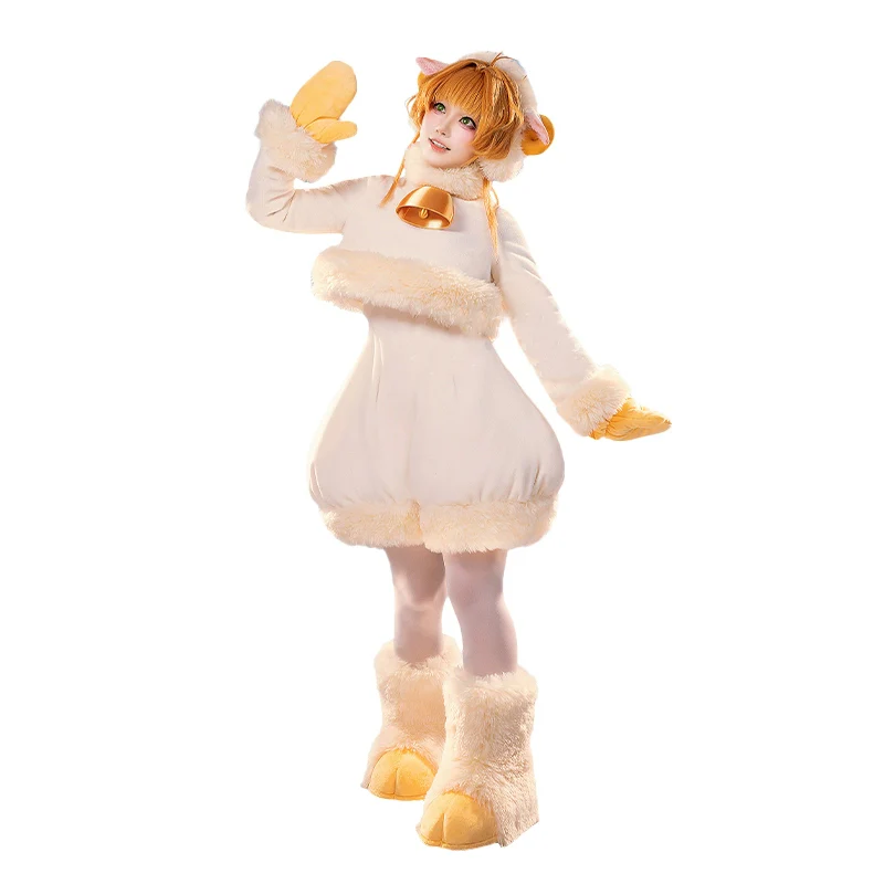 【Size XS-2XL】DokiDoki-R Anime Card Captor Sakura Cosplay  Sakura Costume Sheep Cute - Image 5