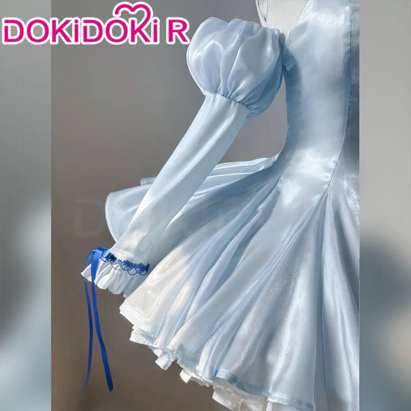 DokiDoki-R Anime Chobits Cosplay Chi Cosplay Costume Blue Ribbon Dress - Image 4