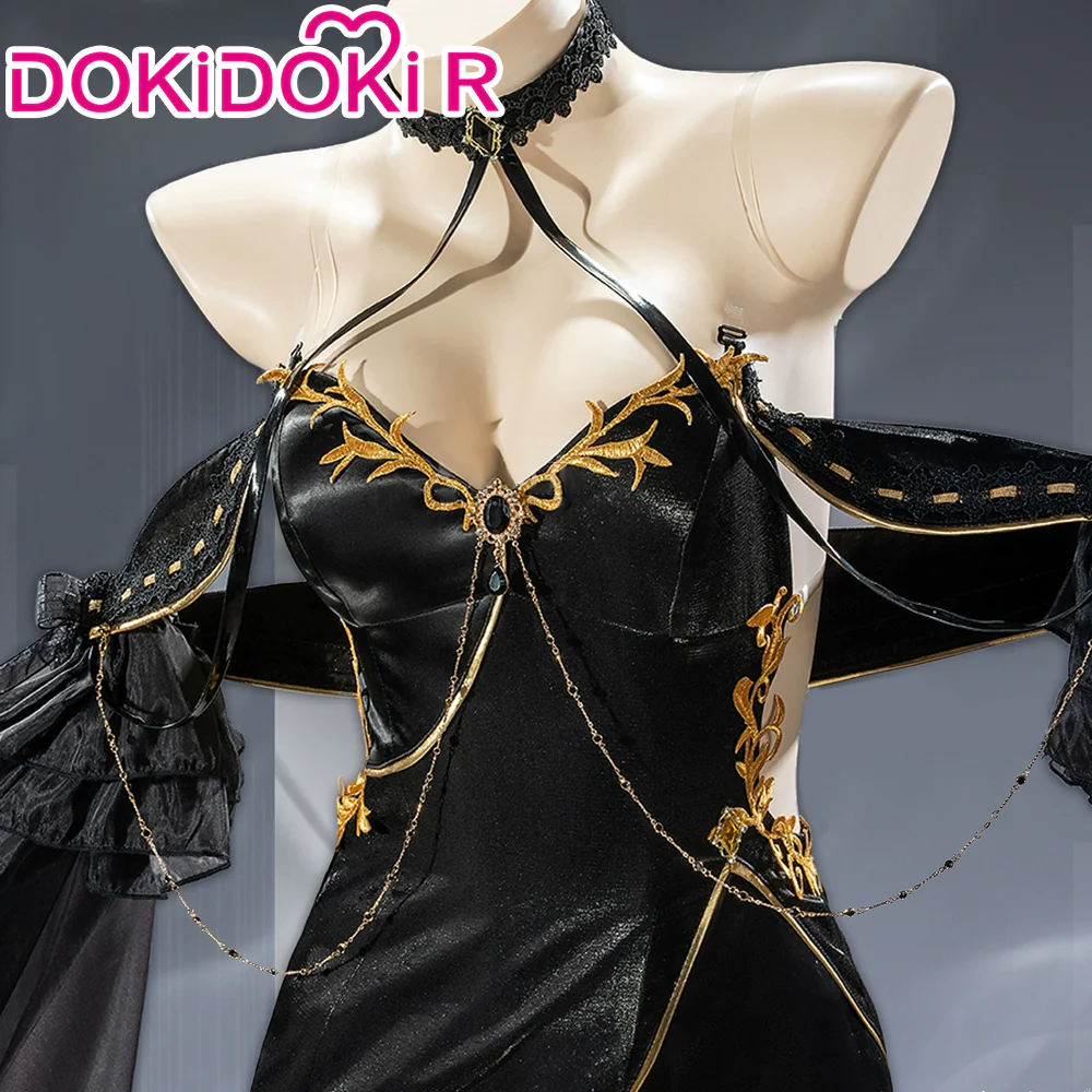 DokiDoki-R Anime Cosplay Costume Black Dress Gown - Image 3