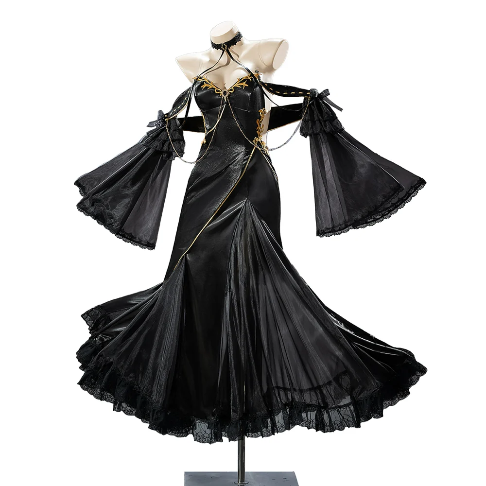 DokiDoki-R Anime Cosplay Costume Black Dress Gown - Image 5