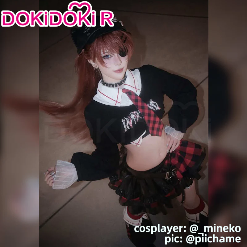 【Partially Ready For Ship】DokiDoki-R Anime Cosplay Rock Band Costume Black Red MengYaXiang Studio - Image 3