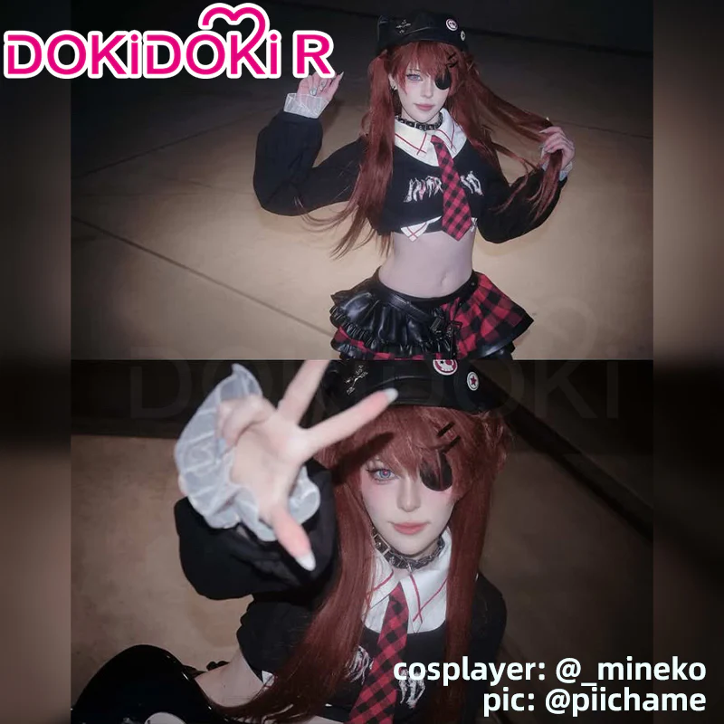 【Partially Ready For Ship】DokiDoki-R Anime Cosplay Rock Band Costume Black Red MengYaXiang Studio - Image 4