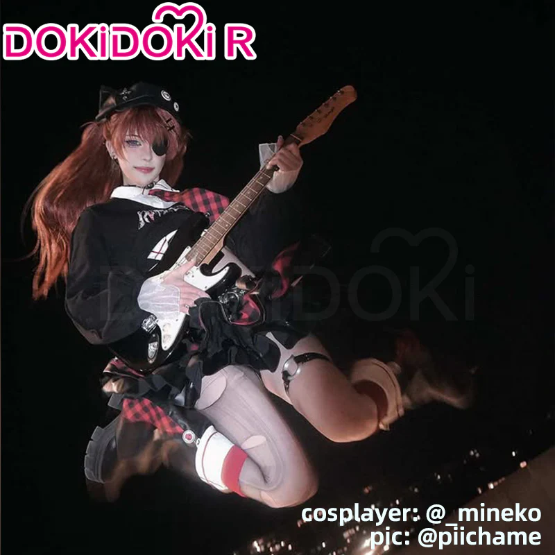 【Partially Ready For Ship】DokiDoki-R Anime Cosplay Rock Band Costume Black Red MengYaXiang Studio - Image 5