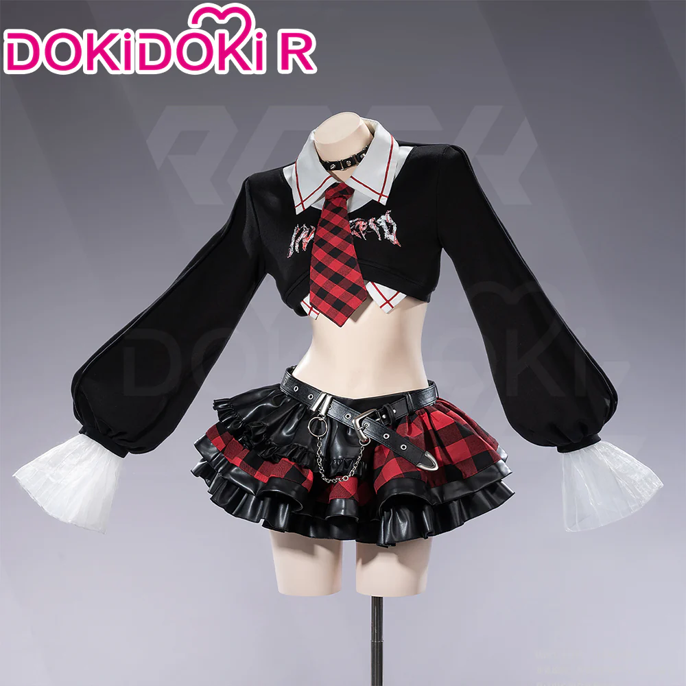 【Partially Ready For Ship】DokiDoki-R Anime Cosplay Rock Band Costume Black Red MengYaXiang Studio - Image 6