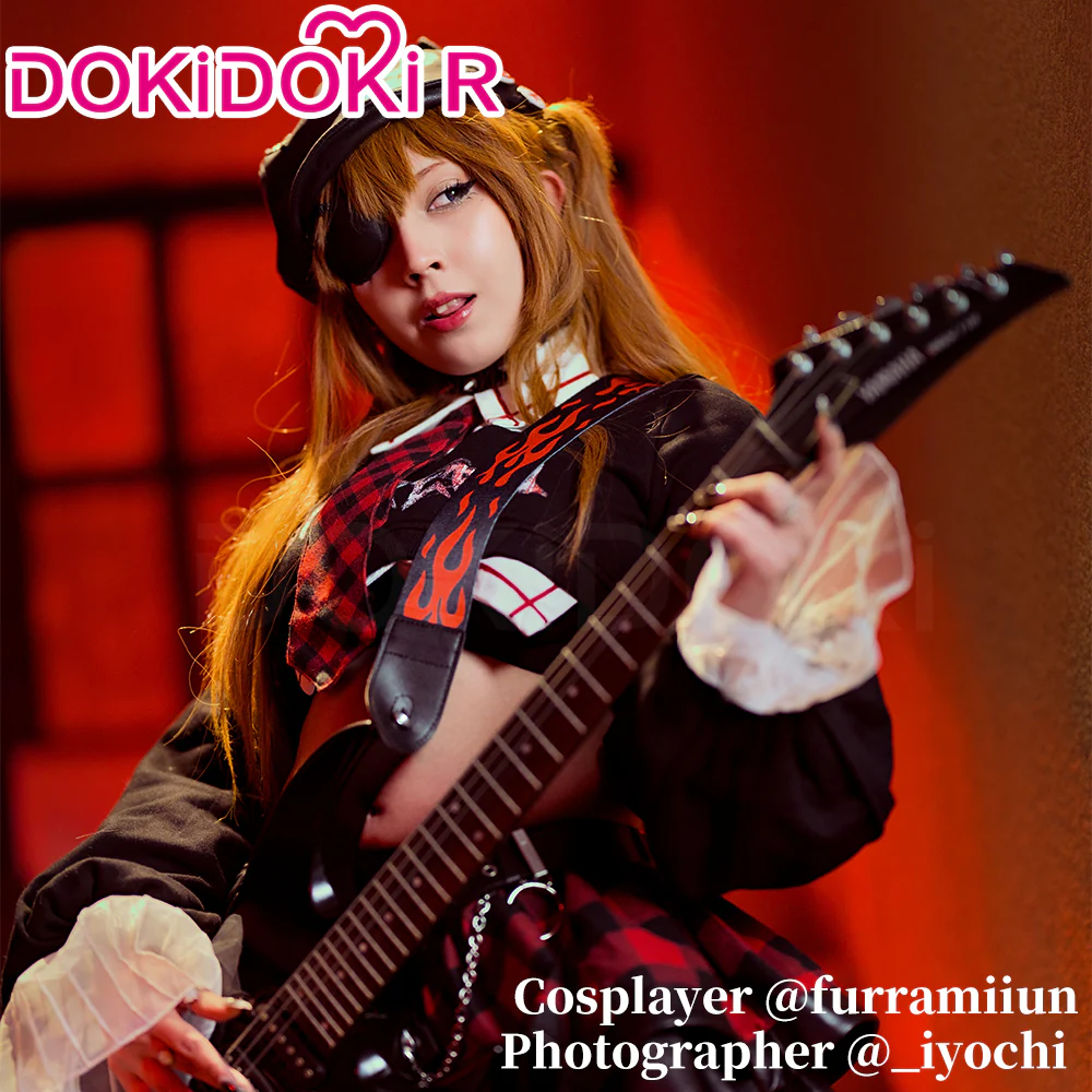 【Partially Ready For Ship】DokiDoki-R Anime Cosplay Rock Band Costume Black Red MengYaXiang Studio - Image 7