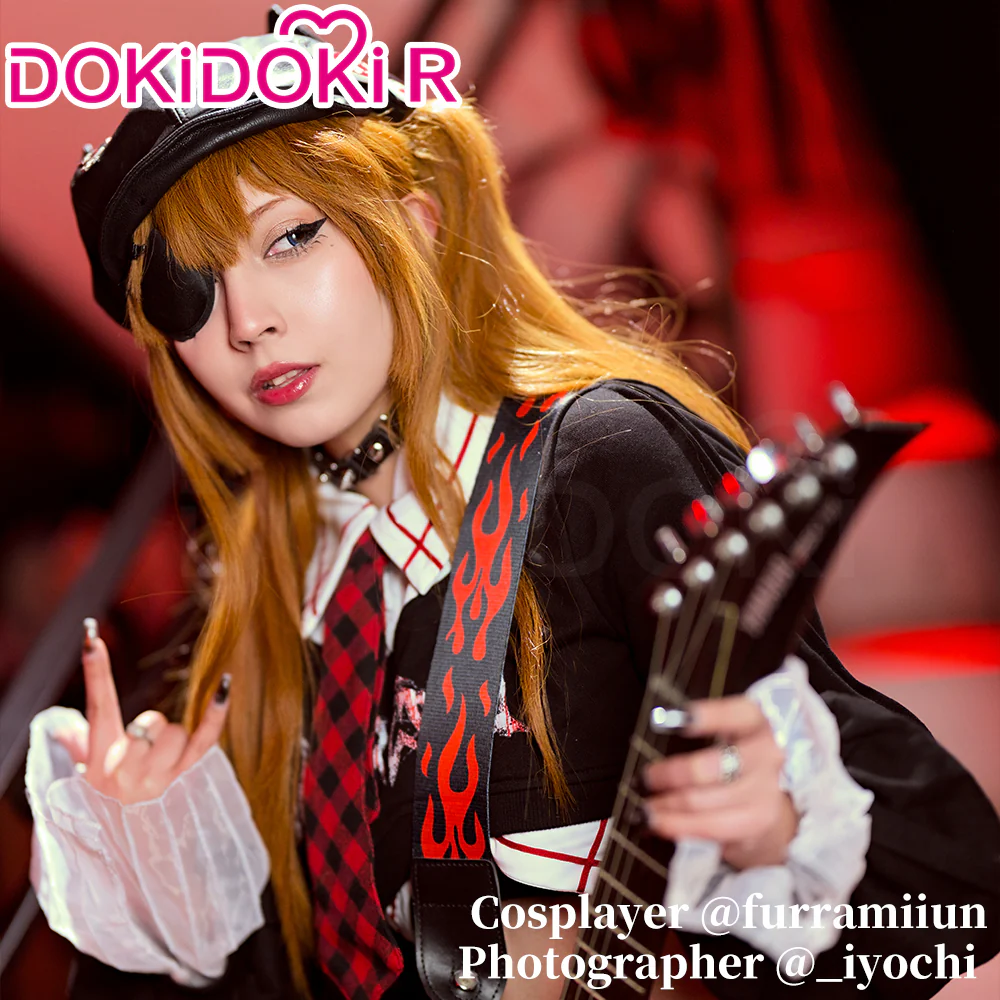 【Partially Ready For Ship】DokiDoki-R Anime Cosplay Rock Band Costume Black Red MengYaXiang Studio - Image 8