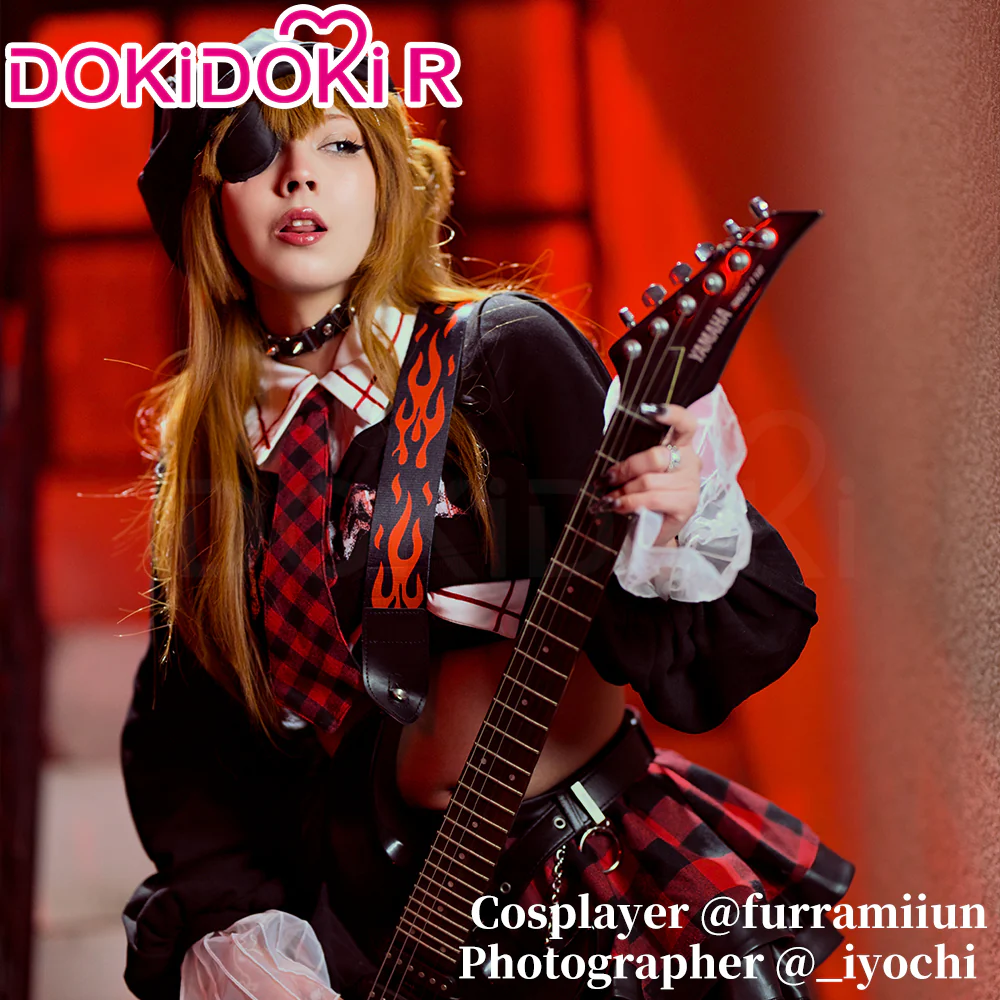 【Partially Ready For Ship】DokiDoki-R Anime Cosplay Rock Band Costume Black Red MengYaXiang Studio - Image 9