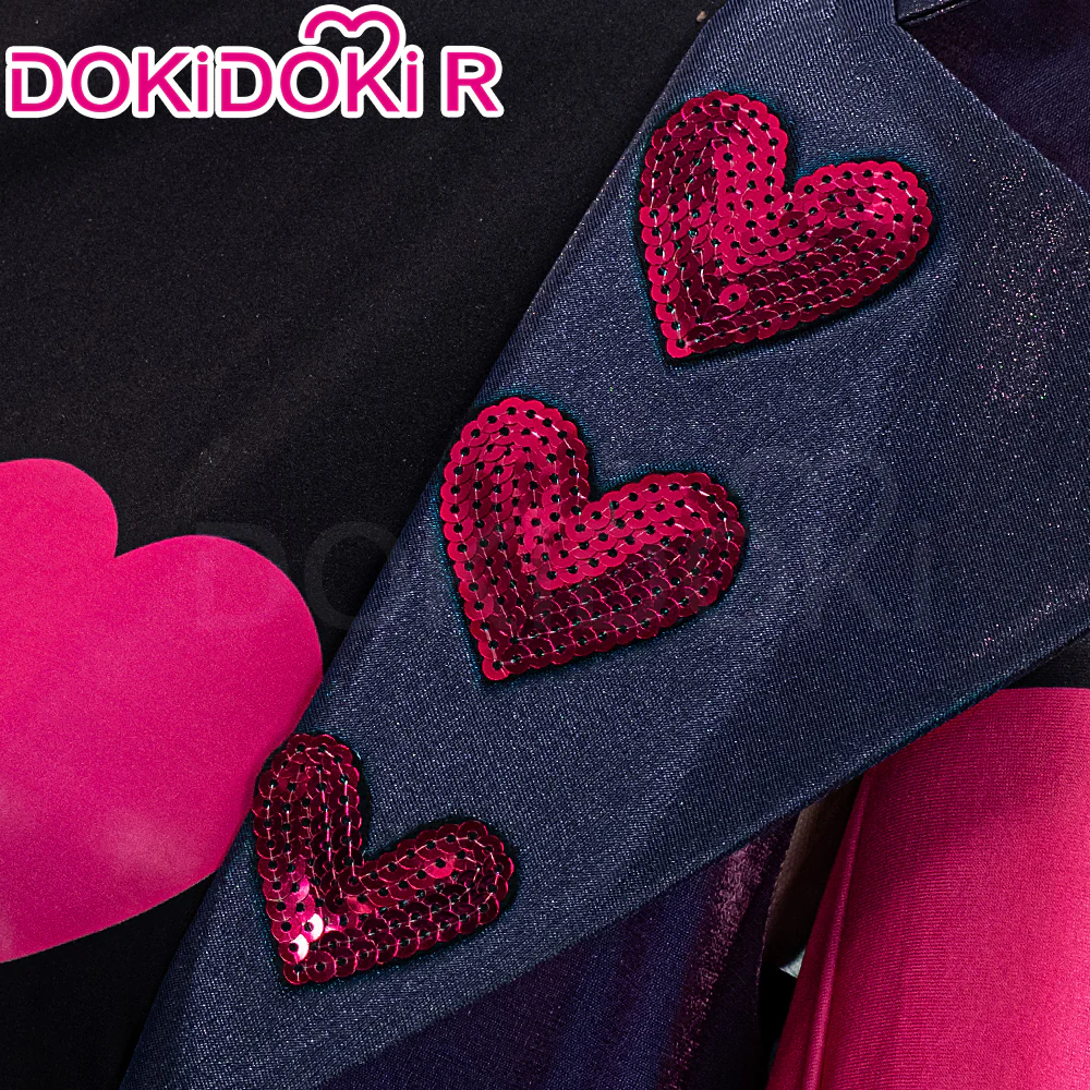 【Ready For Ship】【Size S-3XL】DokiDoki-R Anime Hell Hotel Cosplay Costume Black Pink Stripe - Image 9