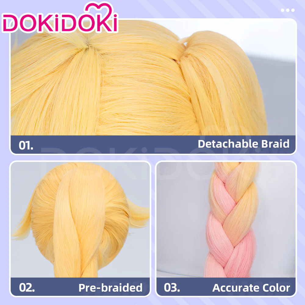 【Partially Ready For Ship】DokiDoki Anime Cosplay  Cosplay Wig Long Yellow Hair / Earrings - Image 20
