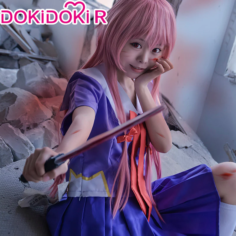 【Partially Ready For Ship】【Size S-2XL】DokiDoki-R Anime The Future Diary Cosplay Gasai Yuno Costume Uniform Halloween - Image 3