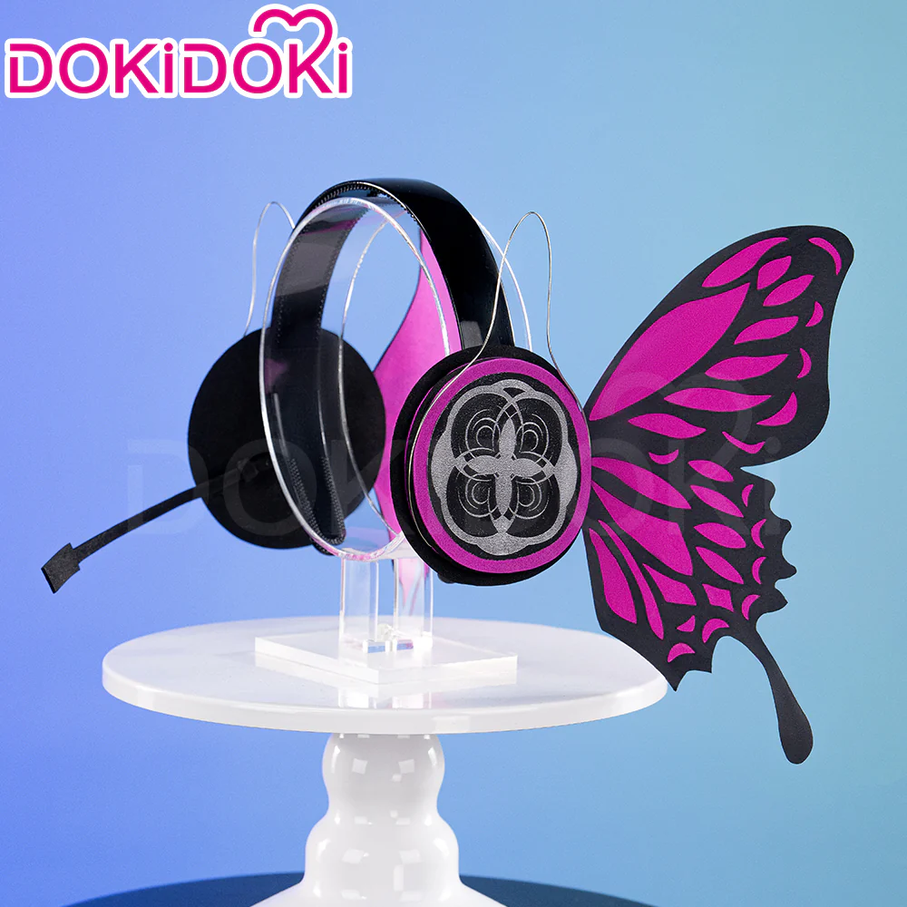 【Partially Ready For Ship】DokiDoki-R Cosplay Black Butterfly Dress Costume / Headphone / Cocktail Hat Magnet Gown - Image 15