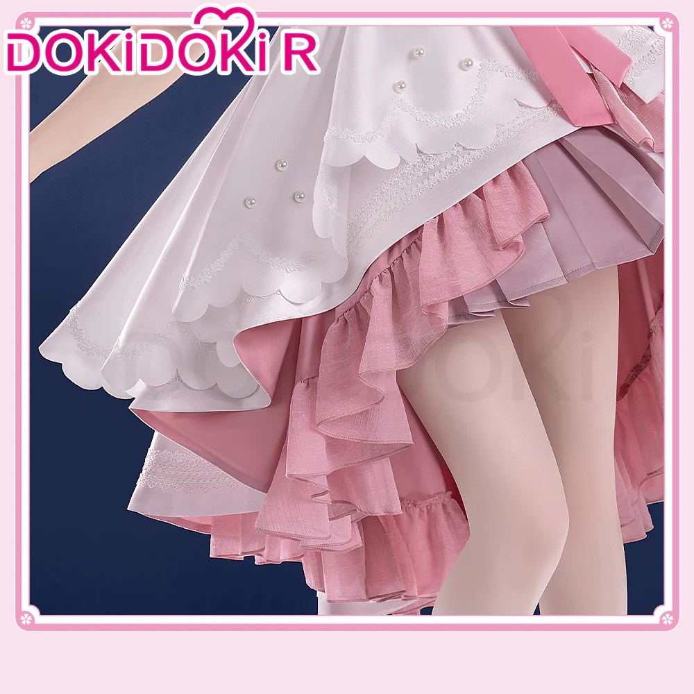 DokiDoki-R Cosplay Costume Sakura Pink Sweet Dress White - Image 6