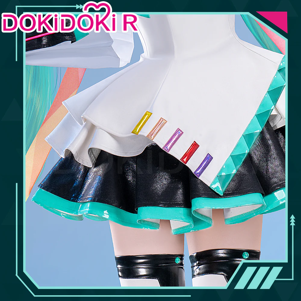 【IN STOCK】DokiDoki-R Cosplay Costume White Black Dress 10th Anniversary / Headphone - Image 2