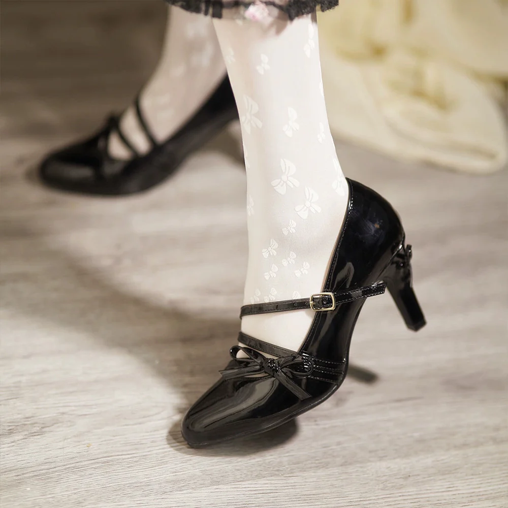 【In Stock】Dokidoki Cosplay Shoes lolita  Blue / Green / Pink / White / Black / Red Princess Elegant Cute - Image 2