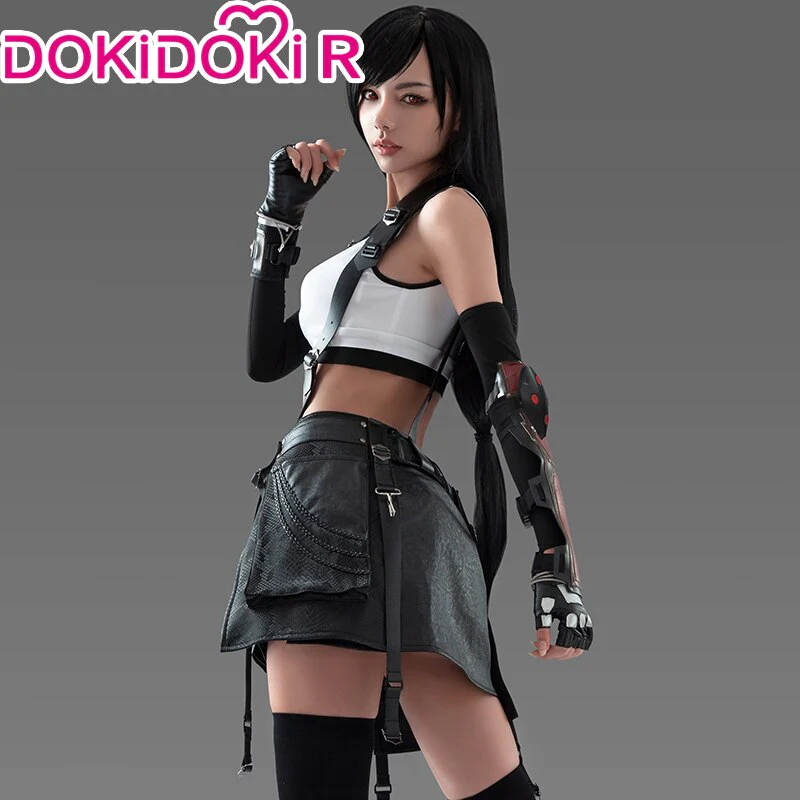 【Partially Ready For Ship】DokiDoki-R Tiiffa Lockhart Cosplay Costume Black White Women - Image 4