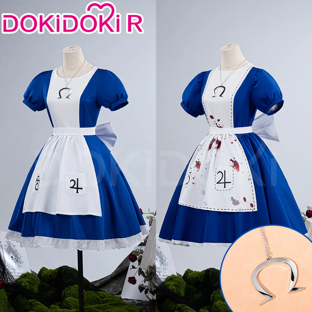 【In Stock】【Size XS-3XL】DokiDoki-R Game Alice: Madness Returns Cosplay Alice Costume Blue Dress
