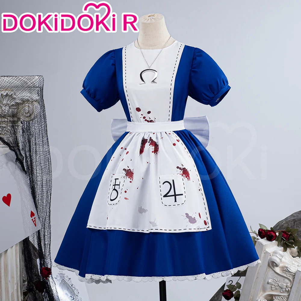 【In Stock】【Size XS-3XL】DokiDoki-R Game Alice: Madness Returns Cosplay Alice Costume Blue Dress - Image 3