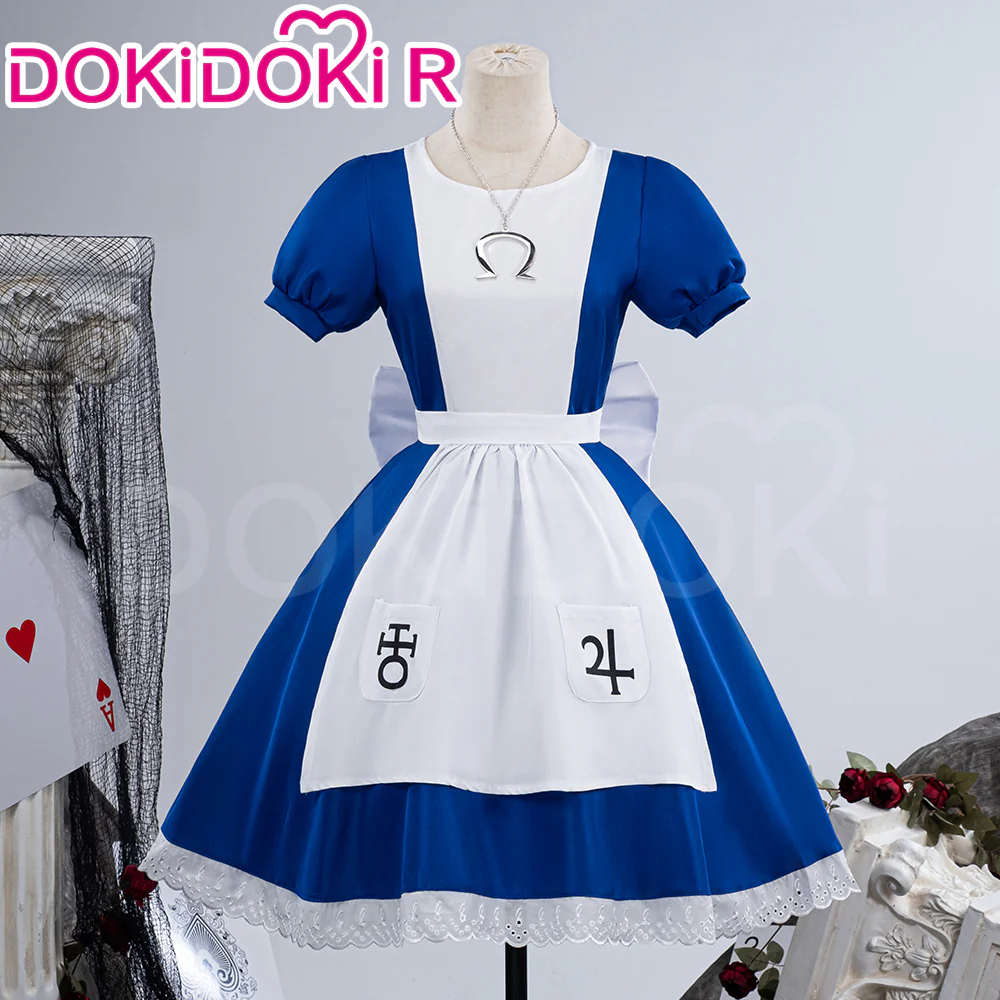 【In Stock】【Size XS-3XL】DokiDoki-R Game Alice: Madness Returns Cosplay Alice Costume Blue Dress - Image 4