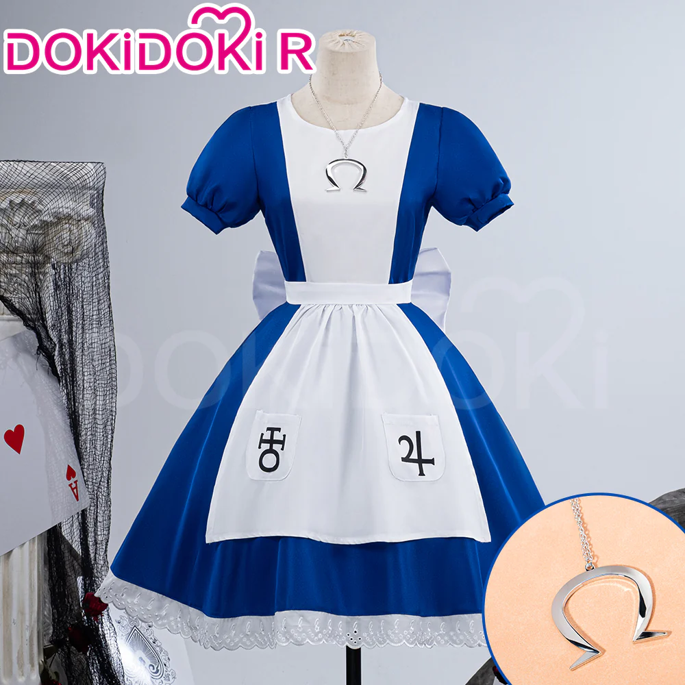 【In Stock】【Size XS-3XL】DokiDoki-R Game Alice: Madness Returns Cosplay Alice Costume Blue Dress - Image 7