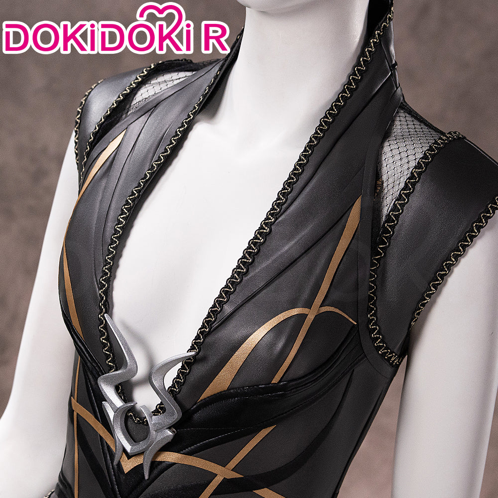 【Size XS-3XL】DokiDoki-R Game Cosplay Black Suit Two-Piece Leather Jacket - Image 4