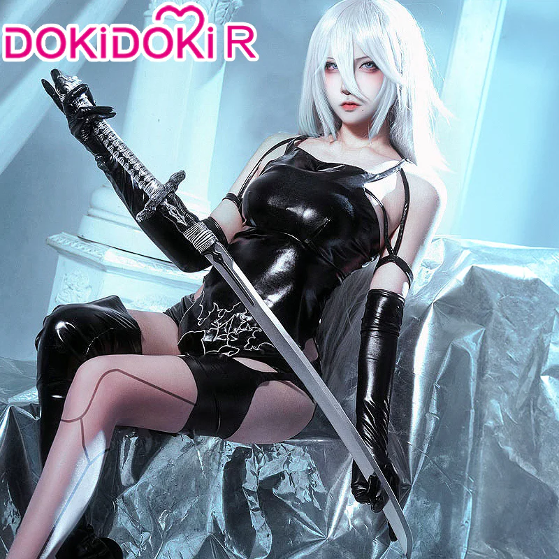【Ready For Ship】DokiDoki-R Game Cosplay Costume Black Tight-fitting Suit - Image 2