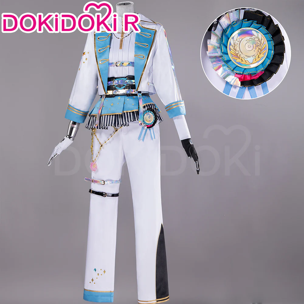 DokiDoki-R Game Cosplay Orange White Blue Costume Thanks Festival - Image 2