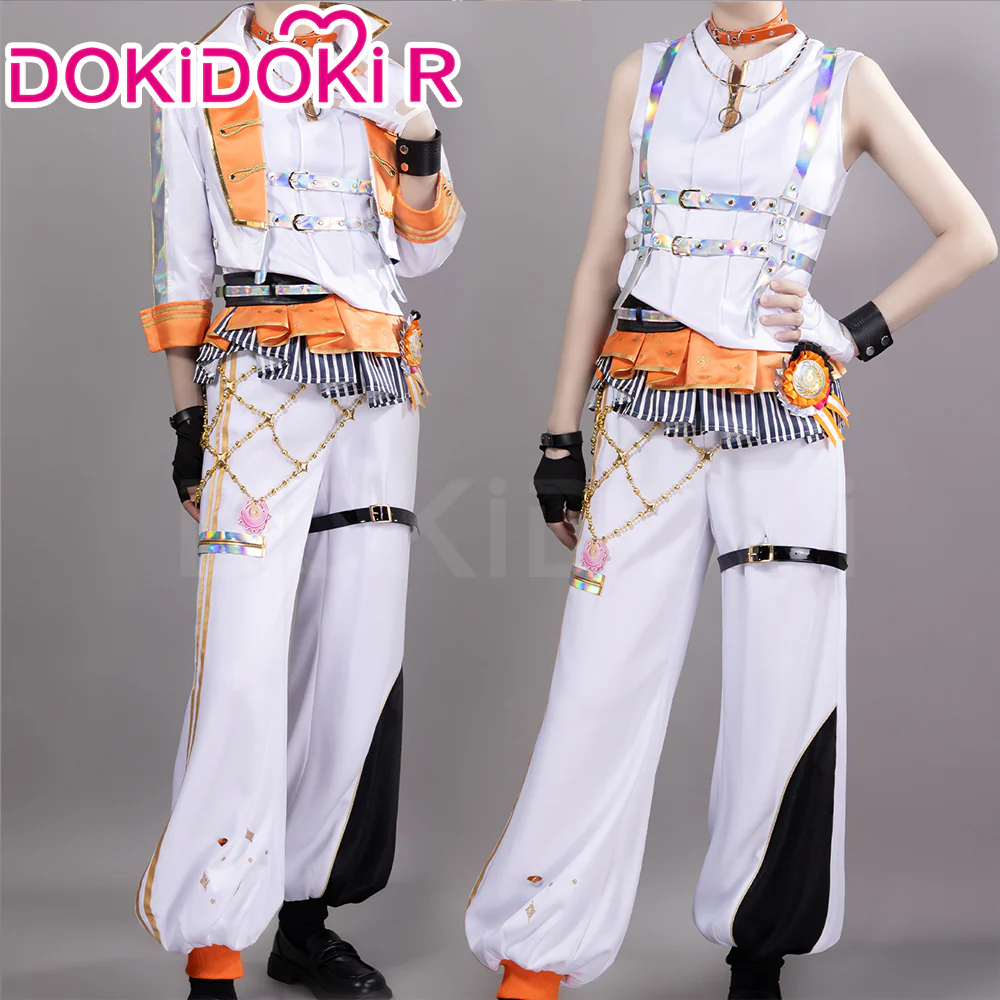 DokiDoki-R Game Cosplay Orange White Blue Costume Thanks Festival - Image 5