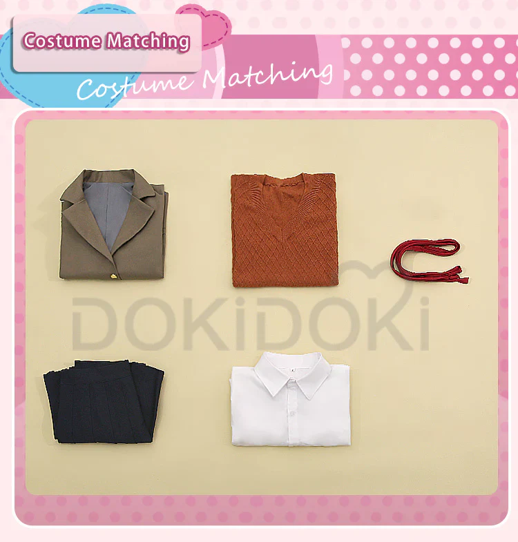 【Ready For Ship】【Size S-2XL】DokiDoki-R GAME DokiDoki Literature Club Cosplay Sayori / Natsuki / Yuri / Monika Costume School Uniform Halloween DDLC - Image 13