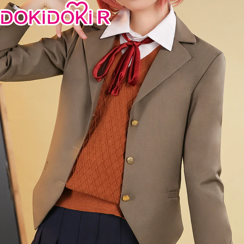 【Ready For Ship】【Size S-2XL】DokiDoki-R GAME DokiDoki Literature Club Cosplay Sayori / Natsuki / Yuri / Monika Costume School Uniform Halloween DDLC - Image 2