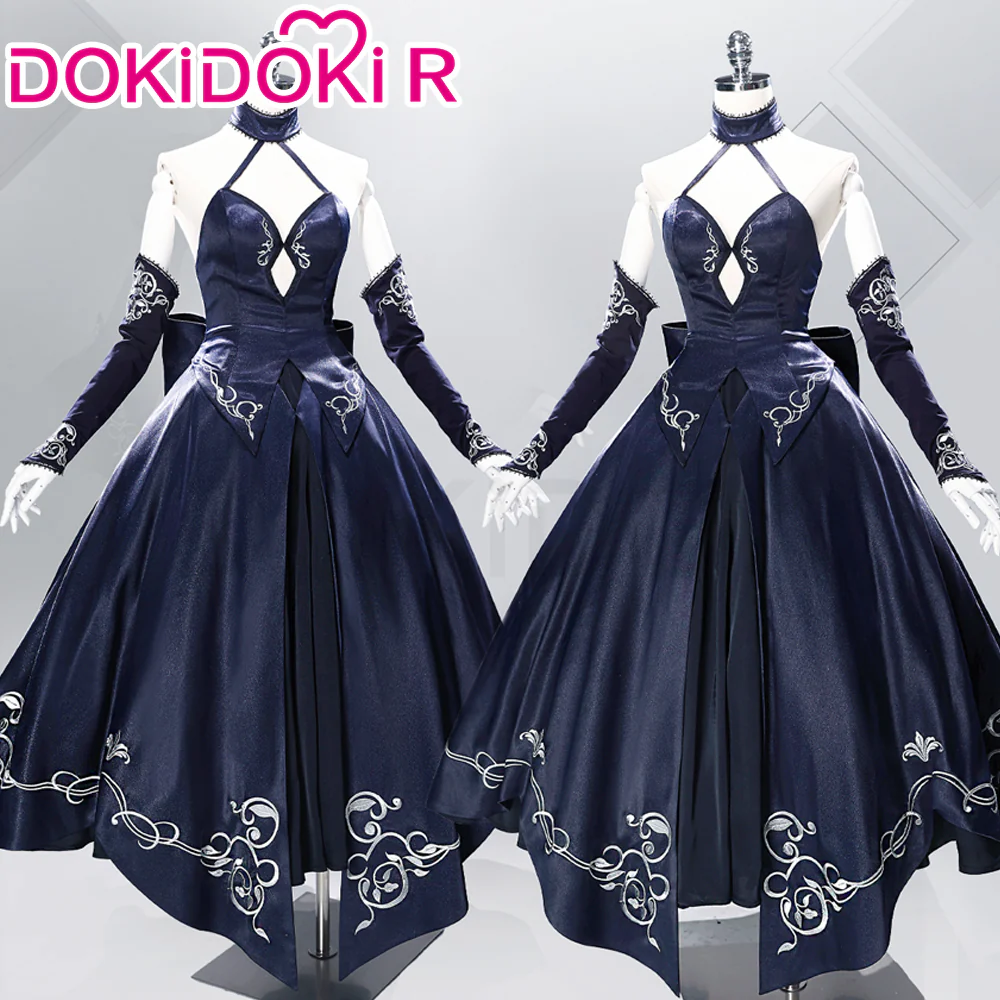 DokiDoki-R Game Fate / Grand Order Cosplay Altria Pendragon Arthur Saber Alter Dress Costume FGO - Image 3
