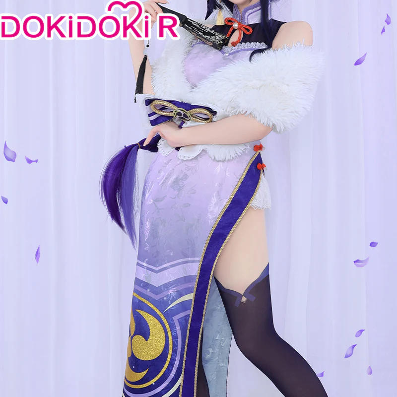 DokiDoki-R Game Genshin Impact Cosplay Raiden Shogun Baal / Keqing Cheongsam Costume Ke Qing - Image 2