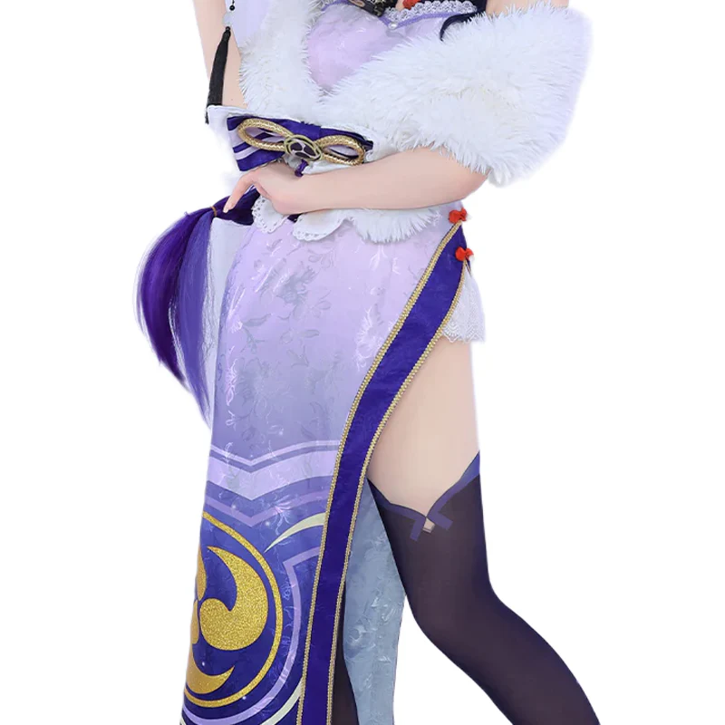 DokiDoki-R Game Genshin Impact Cosplay Raiden Shogun Baal / Keqing Cheongsam Costume Ke Qing - Image 6
