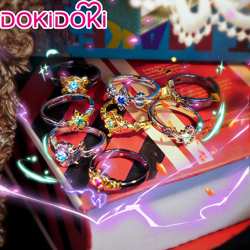 【Partially Ready For Ship】DokiDoki-R Game Genshin Impact Cosplay Venti / Ayaka / Sangonomiya Kokom/Mona / Raiden Shogun/ Keqing / Kaeya / Scaramouche/ Tartaglia / Wanderer / Ganyu /Albedo /Kazuha / Rings accessory