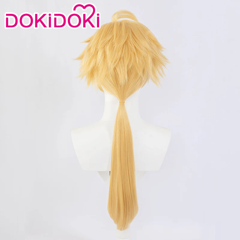 【Wig Ready For Ship】DokiDoki Game Genshin Impact Cosplay Thoma Wig Long Golden - Image 3