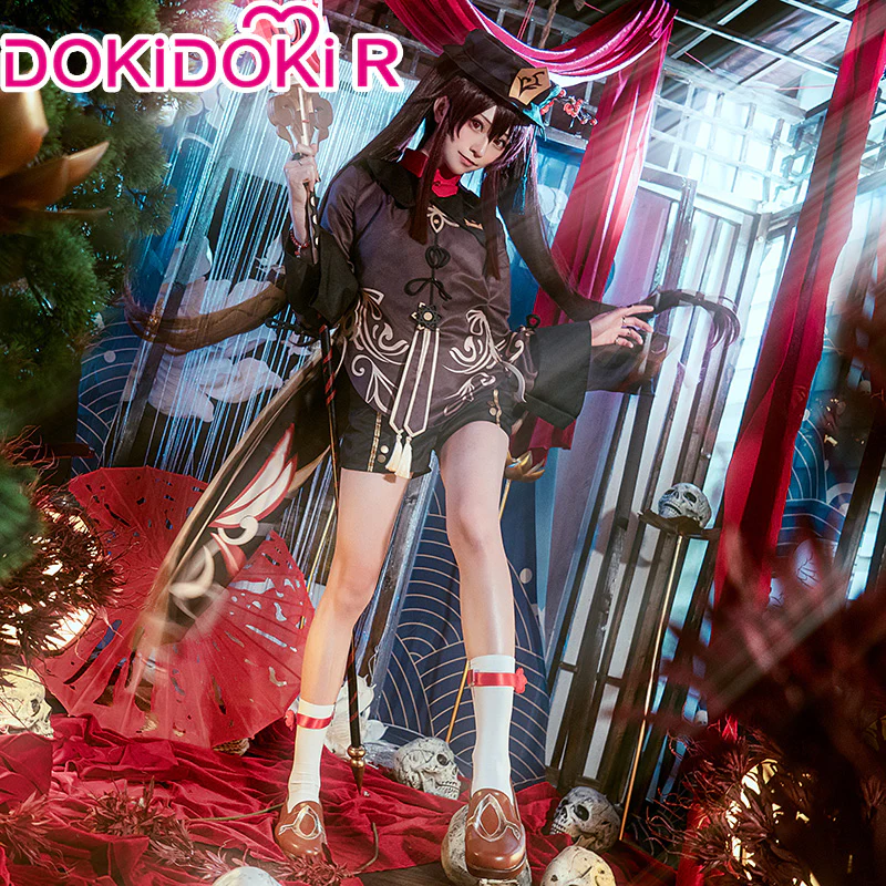 【Size XS-3XL】DokiDoki-R Game Genshin Impact Costume Hutao Cosplay Hu Tao Halloween - Image 4