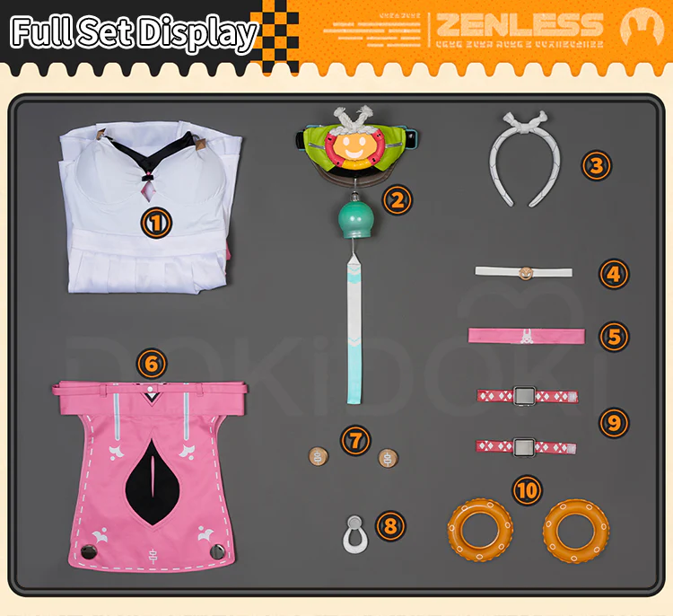 【In Stock】DokiDoki-R Game Zenless Zone Zero Cosplay Alice Thymefield Swimsuit Costume / Headwear / Ear and Tail ZZZ - Image 7