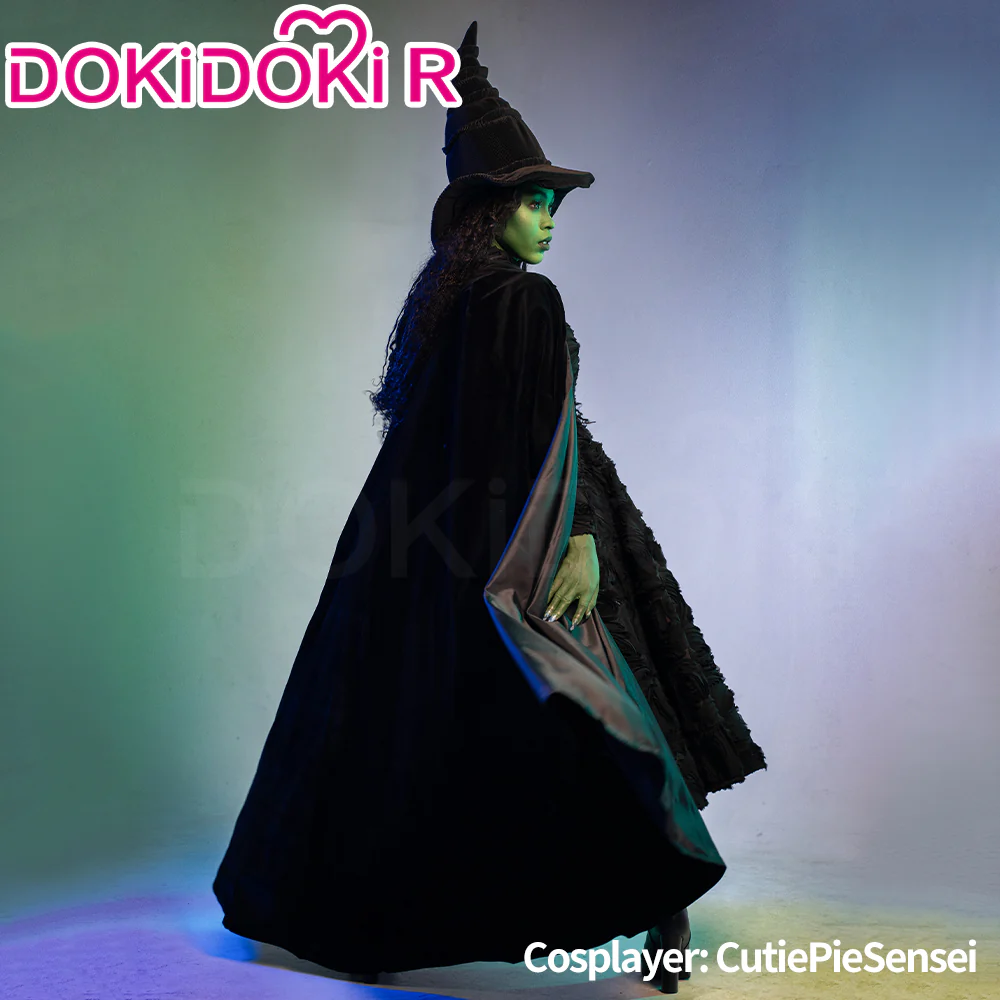 【Ready For Ship】【Size S-3XL】DokiDoki-R Movie Cosplay Black Witch Costume Dress With Cape / Hat Halloween - Image 3