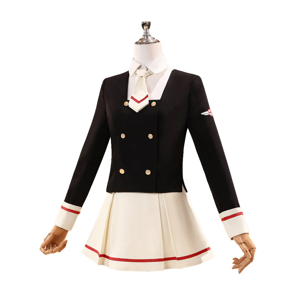 DokiDoki-SR Anime Card Captor Sakura Cosplay Kinomoto Sakura Tomoe Junior High School Uniform Costume Cardcaptor - Image 7