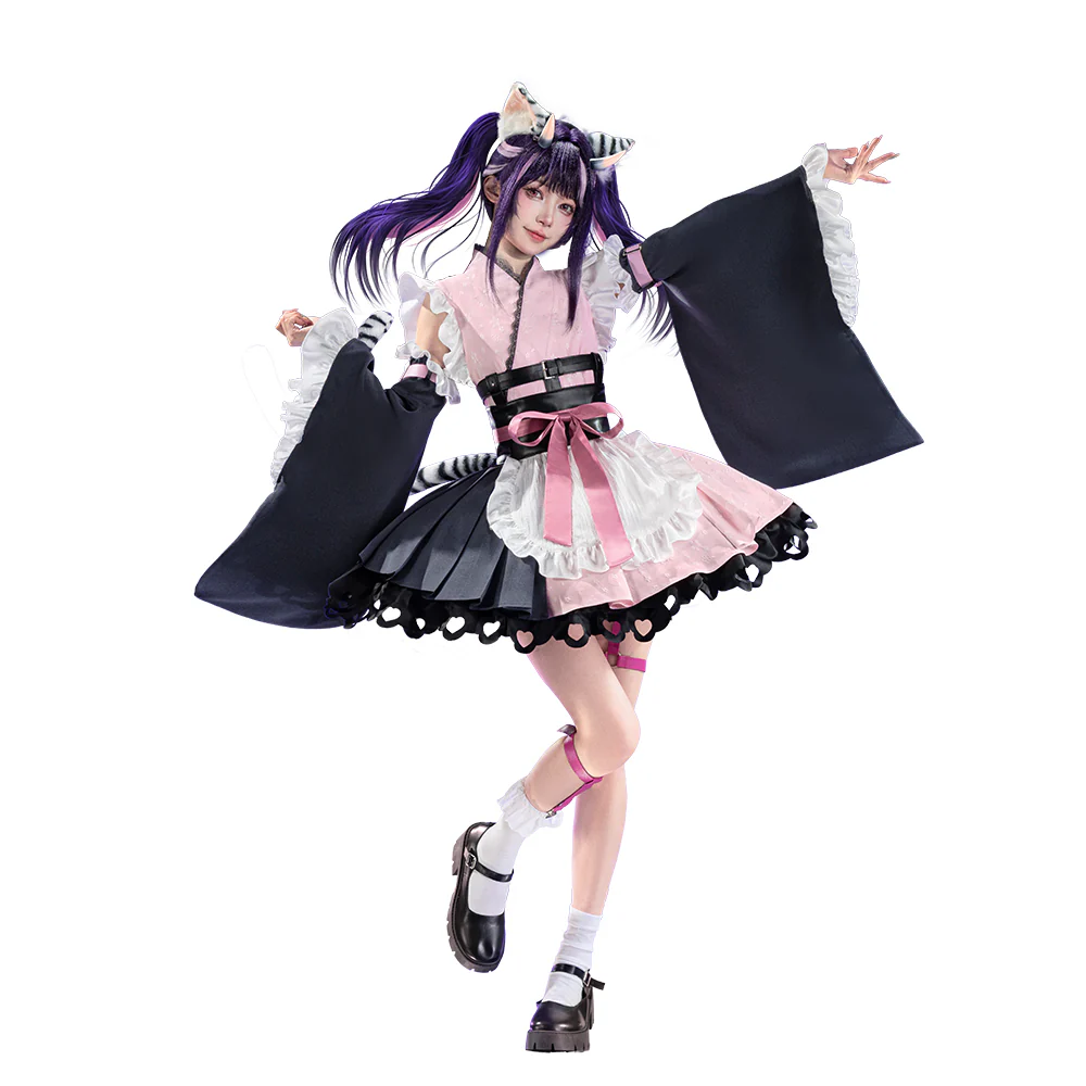 DokiDoki-SR Anime Cosmic Princess Kaguya! Cosplay Komazawa Noi Costume Cute Maid - Image 5