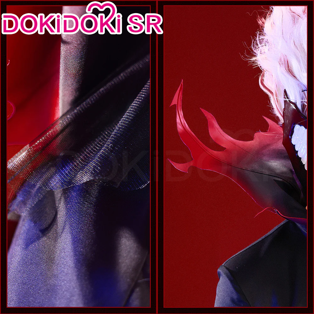【Ready For Ship】【Size S-3XL】【Mask Included】Dokidoki-SR Anime DDD Cosplay Black Red Costume Male - Image 2