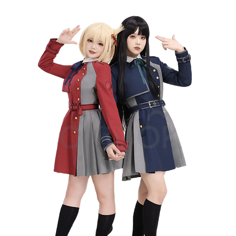 DokiDoki-SR Anime Lycoris Recoil Cosplay Inoue Takina / Nishikigi Chisato Cosplay Uniform Costume - Image 9