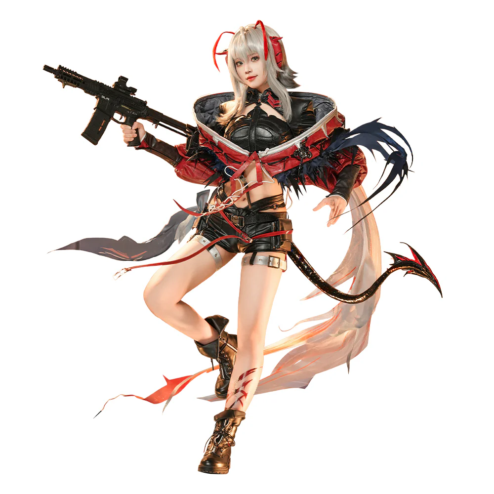 DokiDoki-SR Game Arknights Cosplay Wisadel W Costume / Wig 5th Anniversary - Image 6