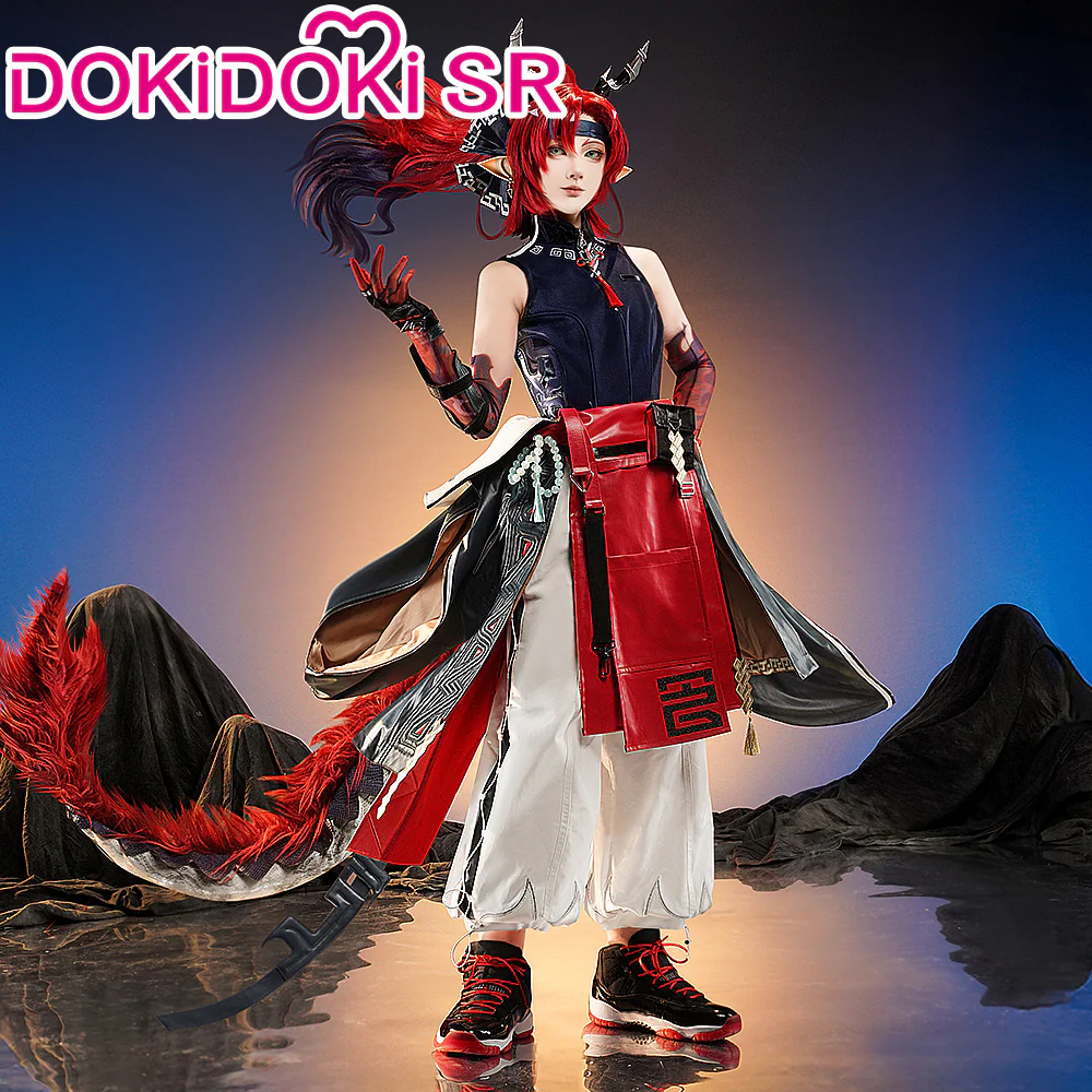 DokiDoki-SR Game Arknights Cosplay Yu Costume / Tail / Horns - Image 3