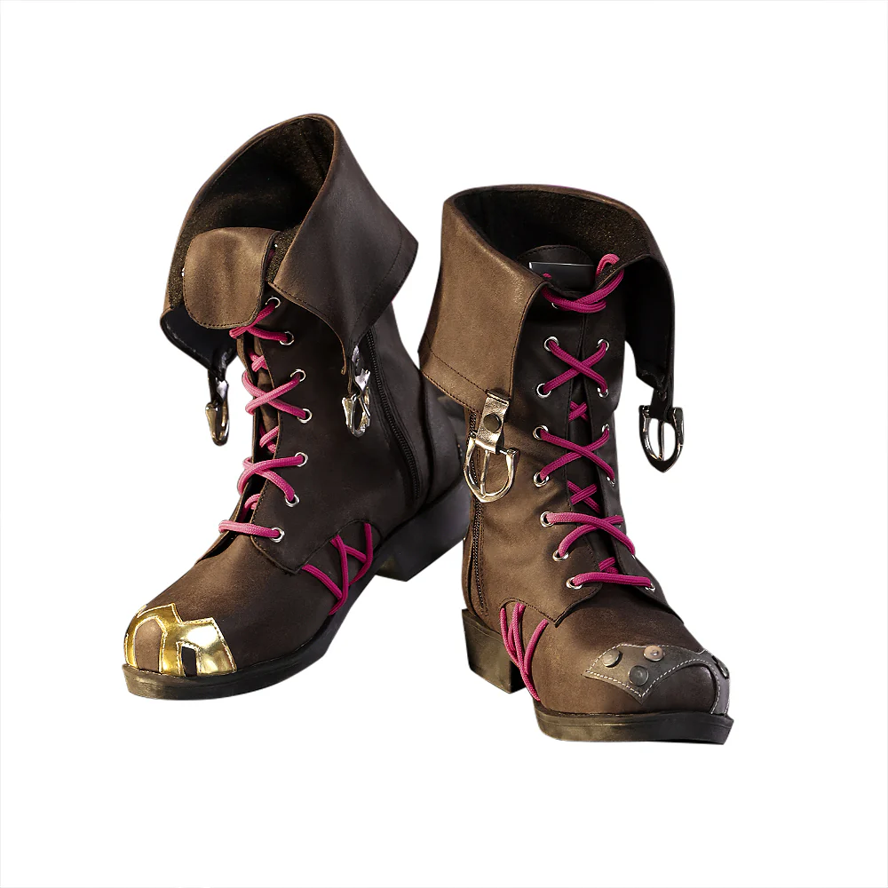 【Ready For Ship】DokiDoki-SR Game Cosplay Female Shoes Brown Boots - Image 11
