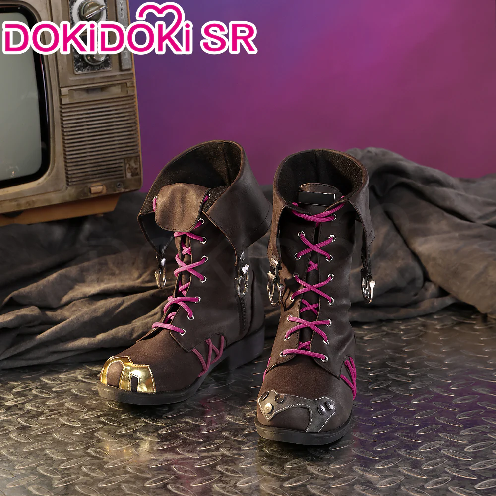 【Ready For Ship】DokiDoki-SR Game Cosplay Female Shoes Brown Boots - Image 3