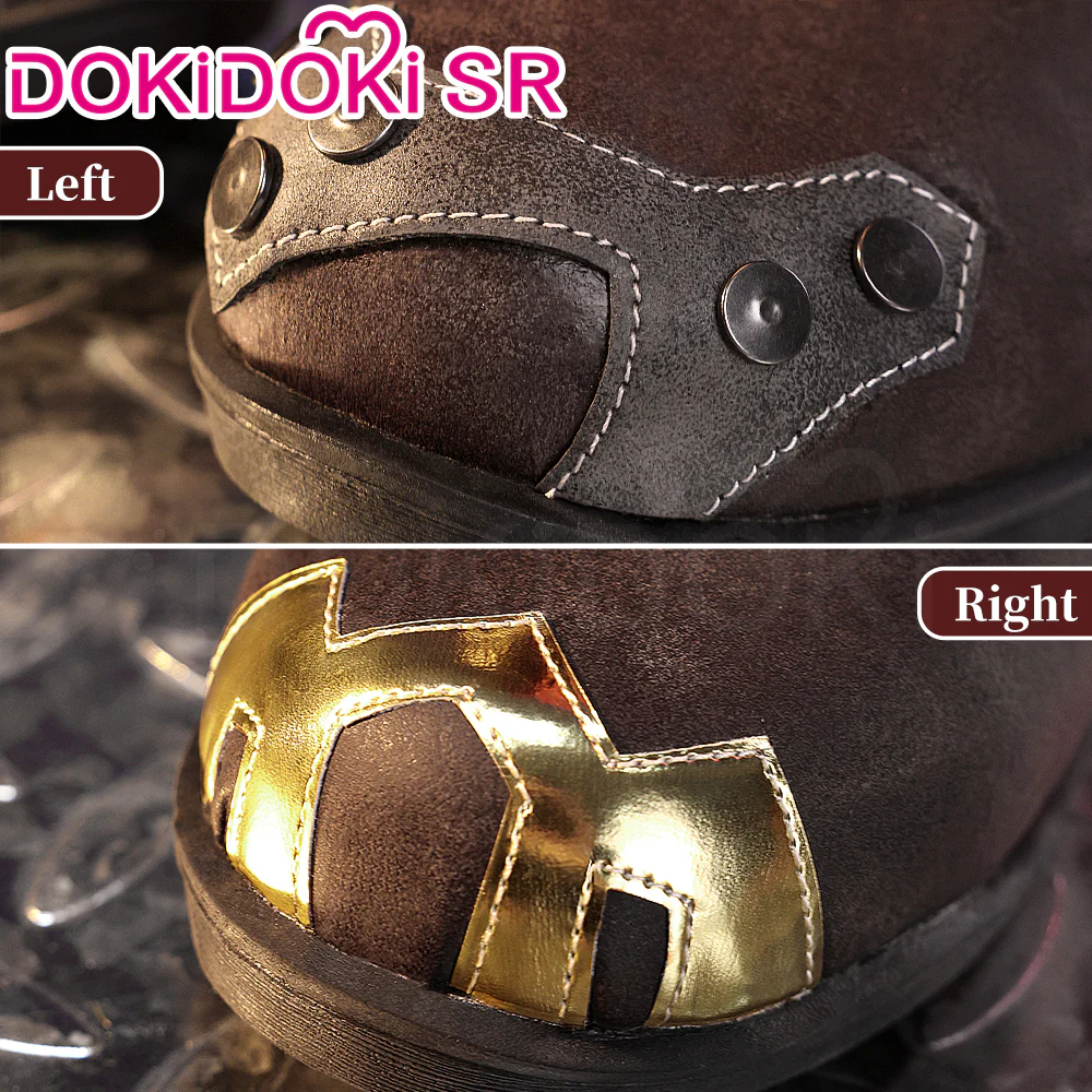 【Ready For Ship】DokiDoki-SR Game Cosplay Female Shoes Brown Boots - Image 5